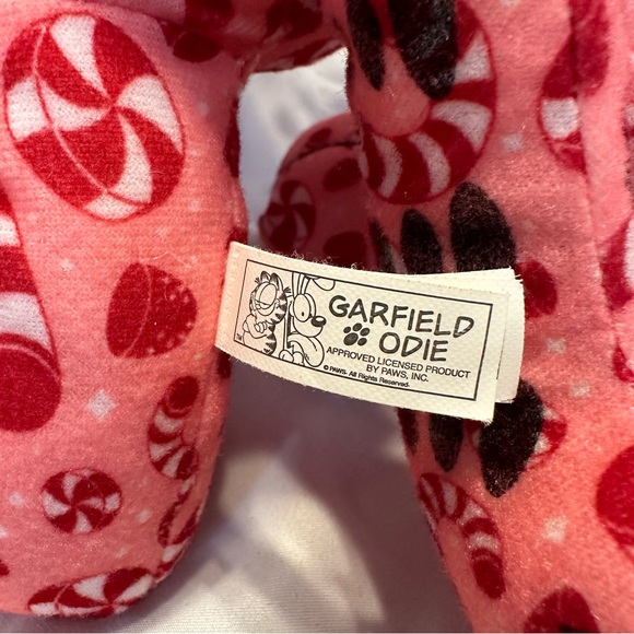 The Toy Factory 2011 Garfield Blue & Red Plush Candy Cane Peppermint Print 14" - Picture 5 of 16